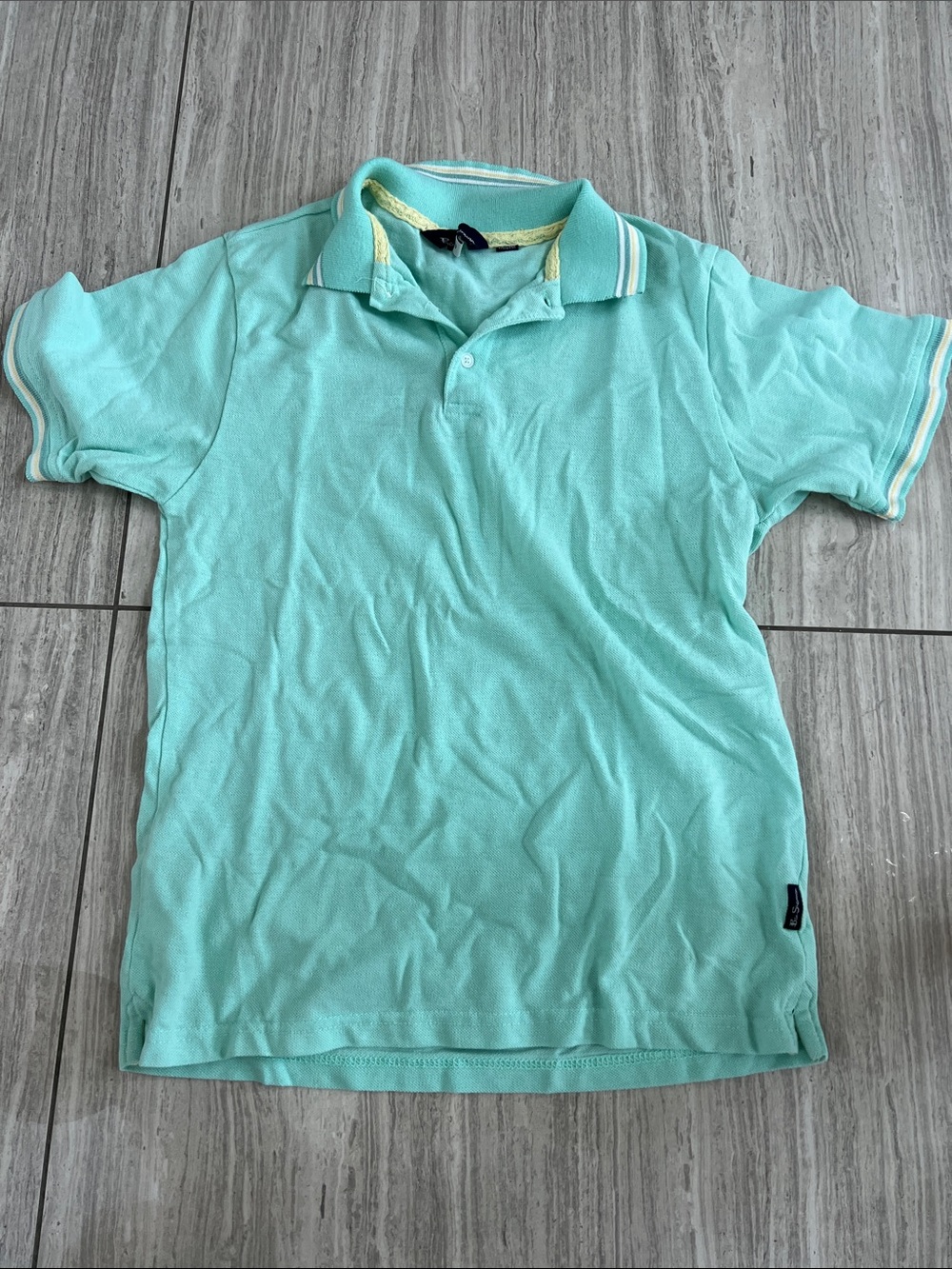 Ben Sherman Mint Green Polo Shirt with Contrast Trim